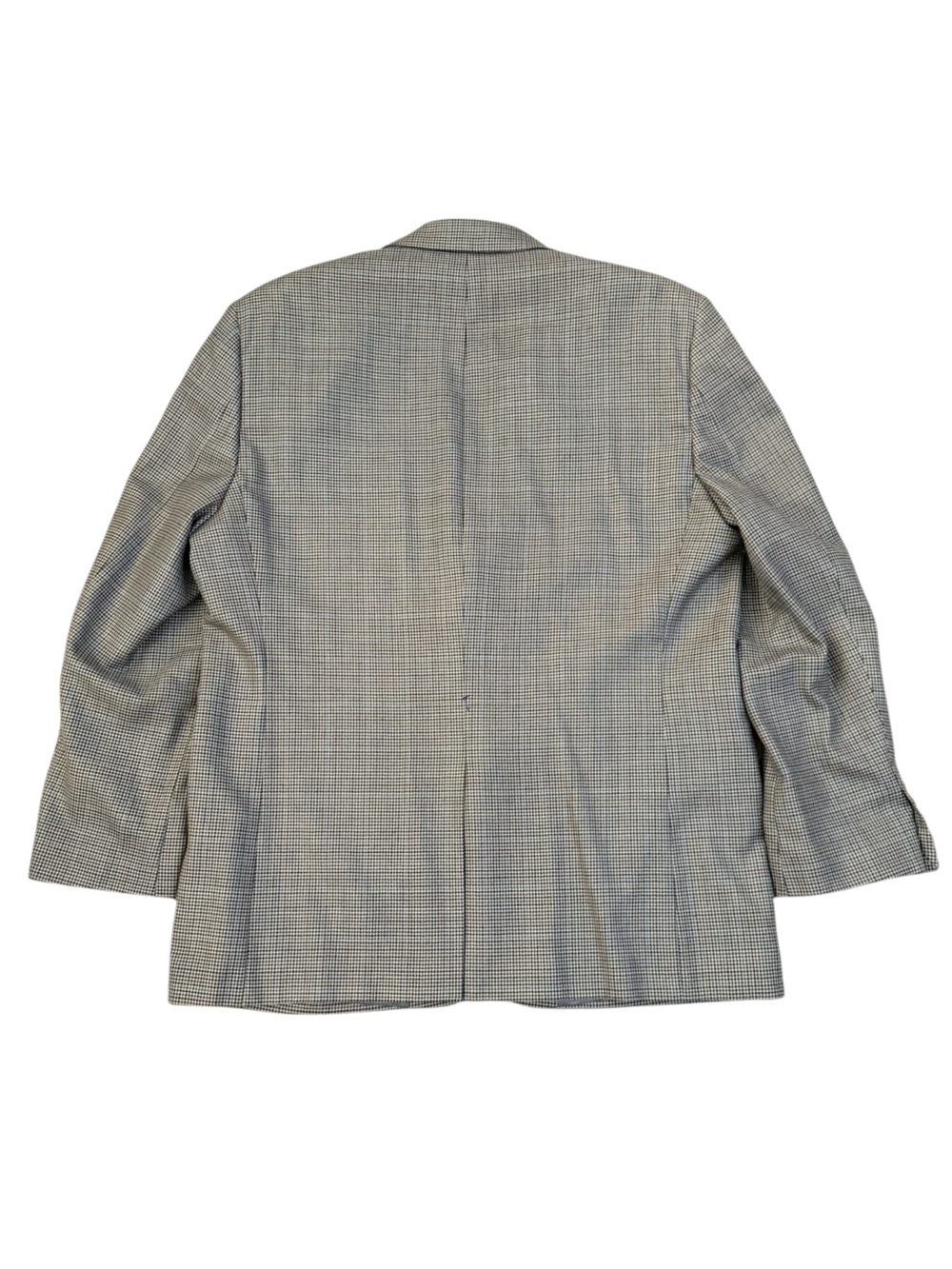 Lauren Ralph Lauren 44R Silk Wool Houndstooth Blazer Sport Coat Gray Blue - Picture 5 of 16
